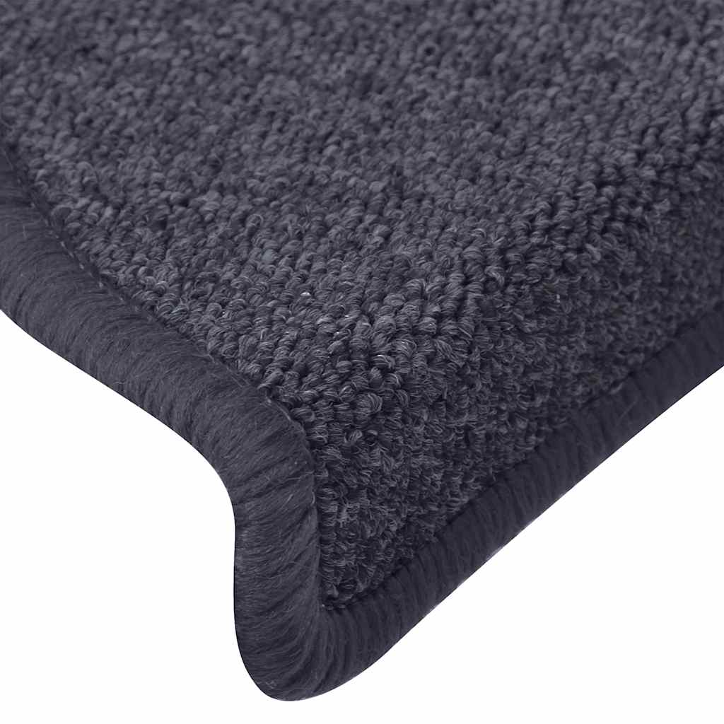 vidaXL Maty na schody 30 szt. 65x24x4 cm Ciemnoszare i niebieskie, półokrągłe, duże