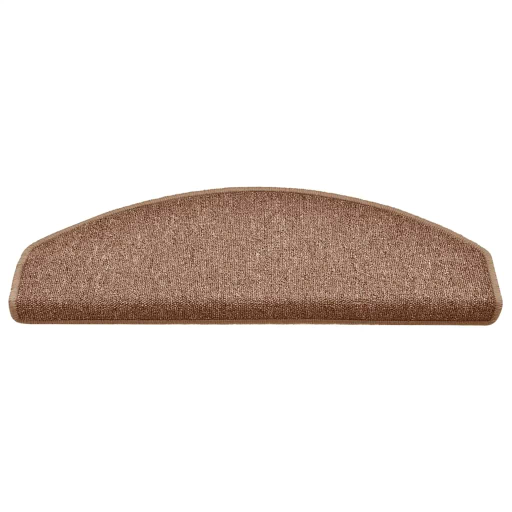 vidaXL Maty na schody 30 szt. 65x24x4 cm Brązowe półokrągłe duże
