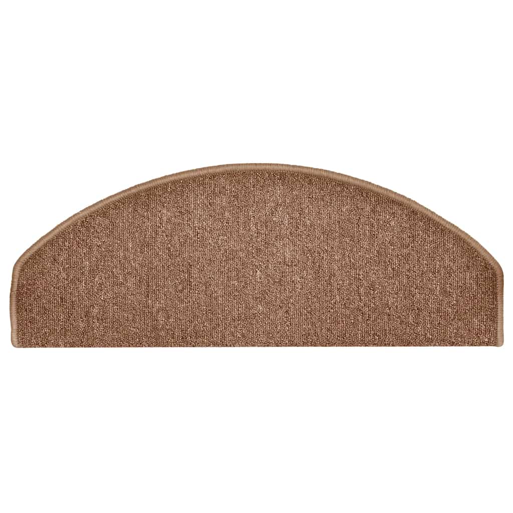 vidaXL Maty na schody 30 szt. 65x24x4 cm Brązowe półokrągłe duże
