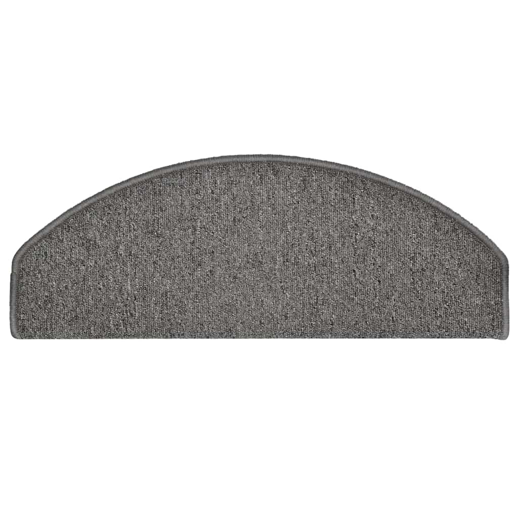 vidaXL Maty na schody 30 szt. 65x24x4 cm Ciemnoszary Półokrągły Duży