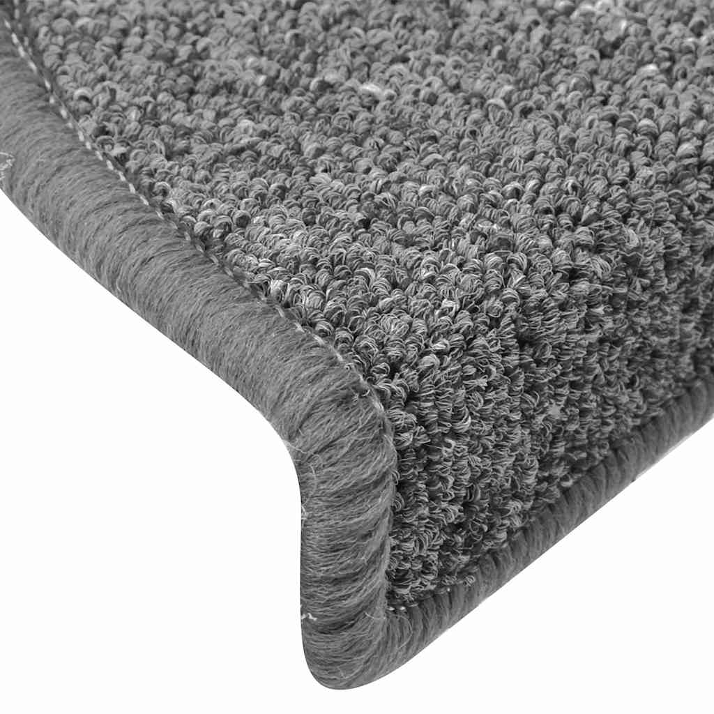 vidaXL Maty na schody 30 szt. 65x24x4 cm Ciemnoszary Półokrągły Duży