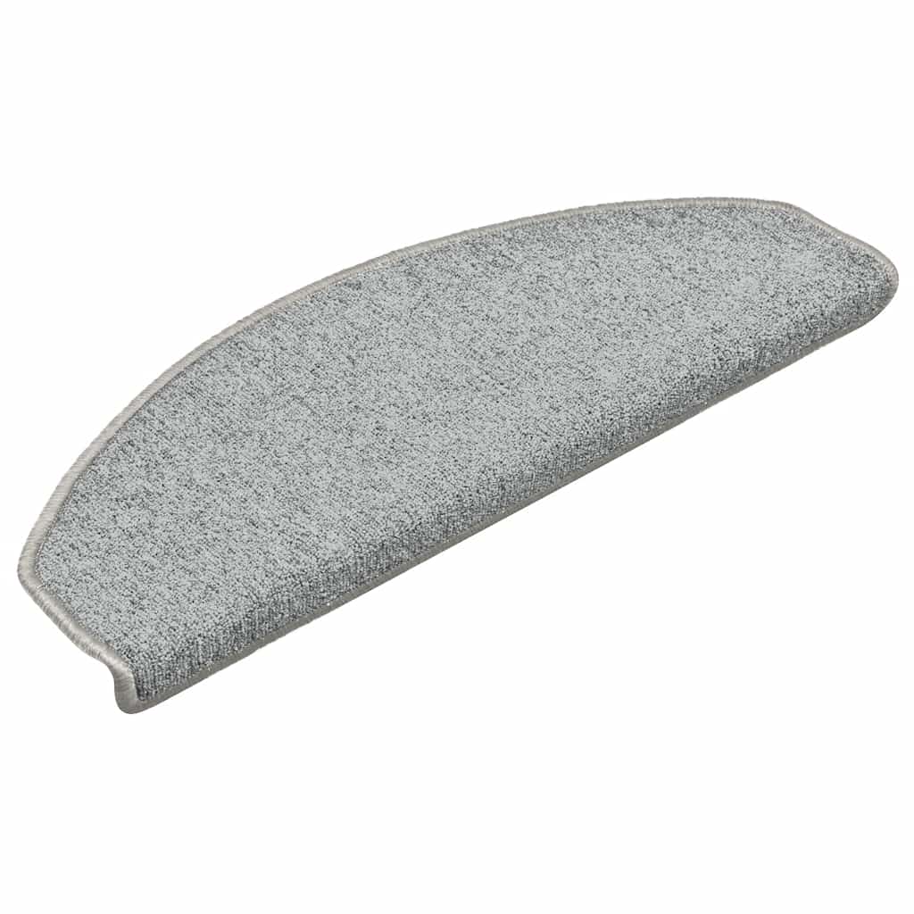 vidaXL Maty na schody 30 szt. 65x24x4 cm Jasnoszare Półokrągłe Duże