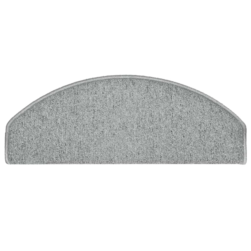 vidaXL Maty na schody 30 szt. 65x24x4 cm Jasnoszare Półokrągłe Duże