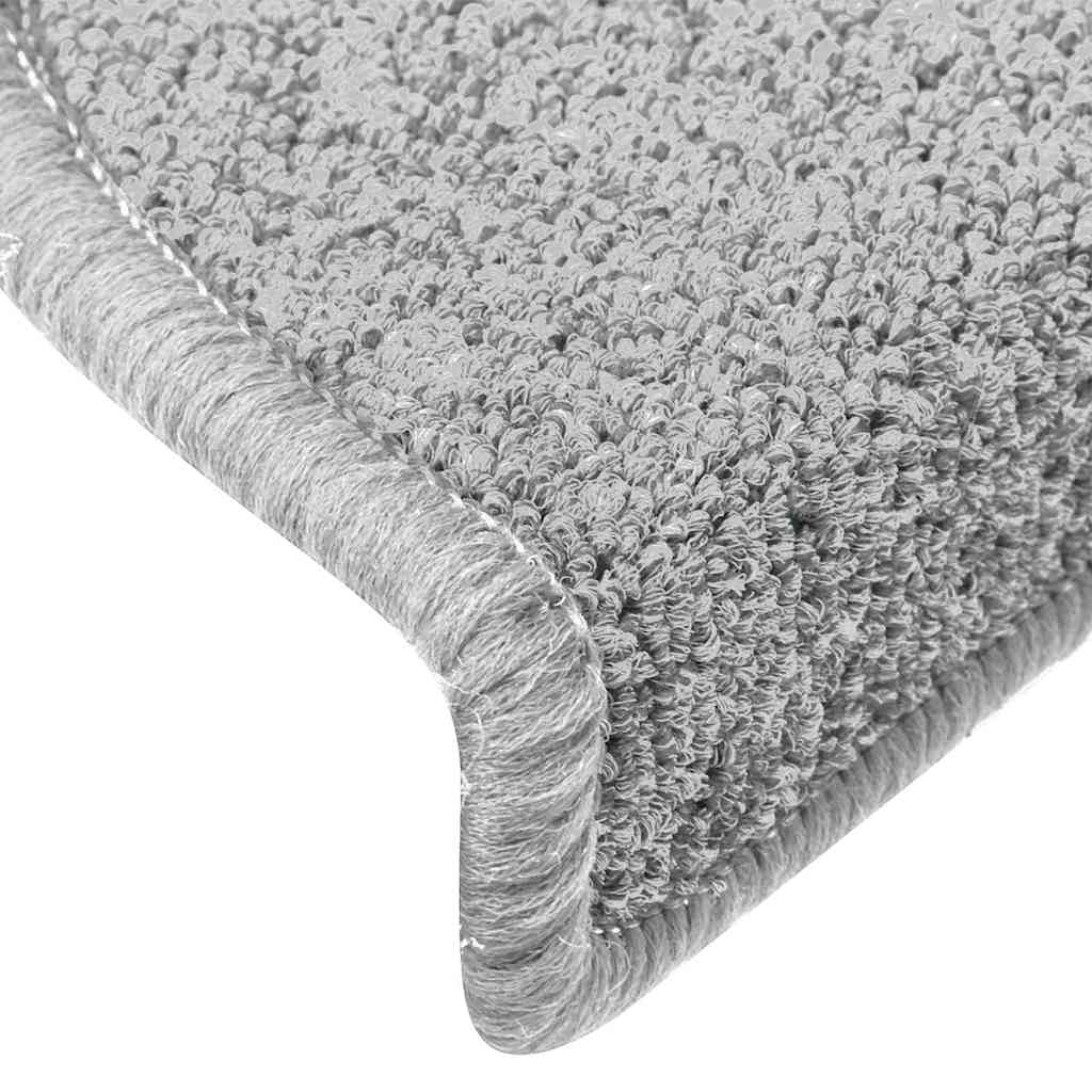 vidaXL Maty na schody 30 szt. 65x24x4 cm Jasnoszare Półokrągłe Duże