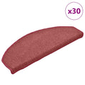 vidaXL Maty na schody 30 szt. 65x24x4 cm Bordeaux Półokrągłe Duże