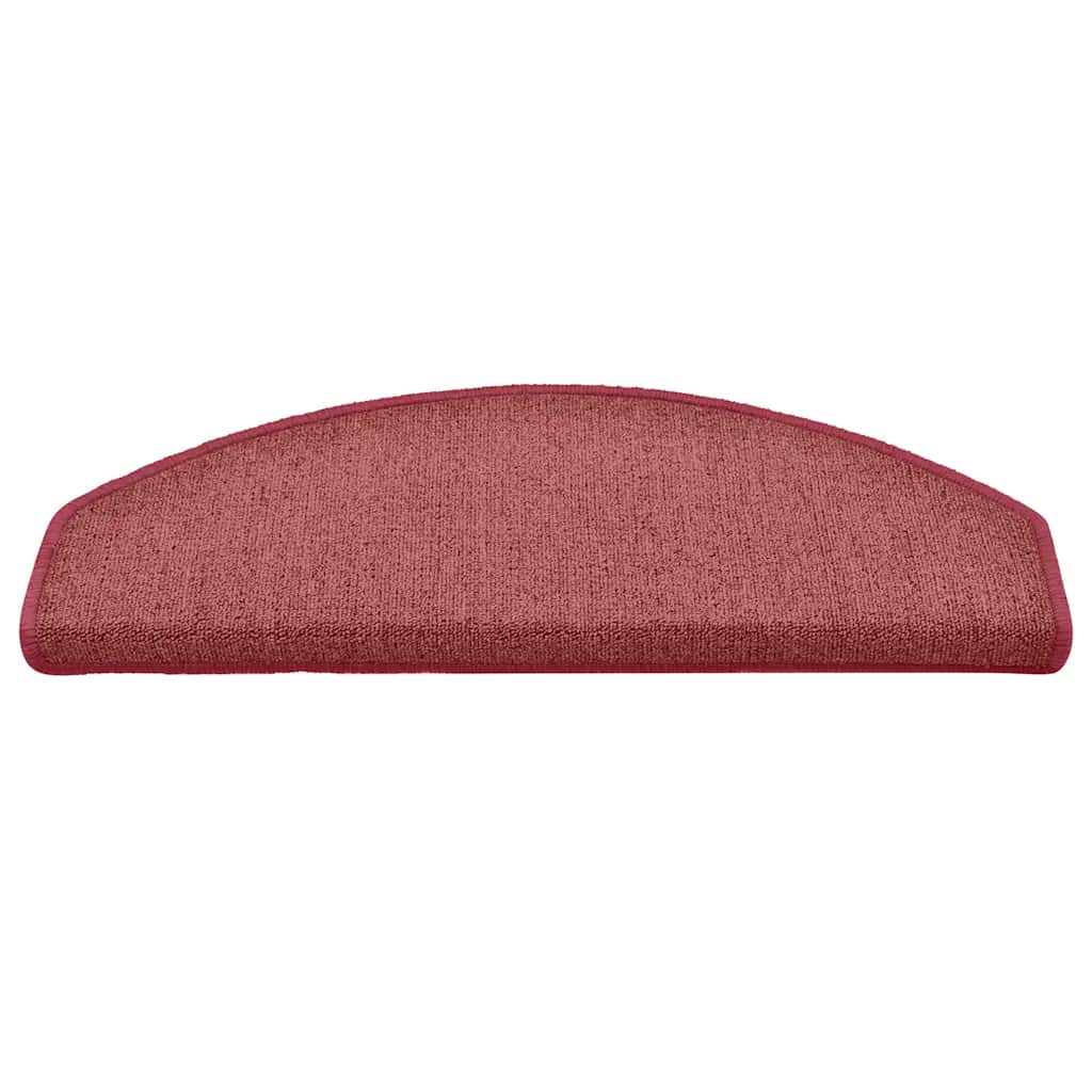 vidaXL Maty na schody 30 szt. 65x24x4 cm Bordeaux Półokrągłe Duże