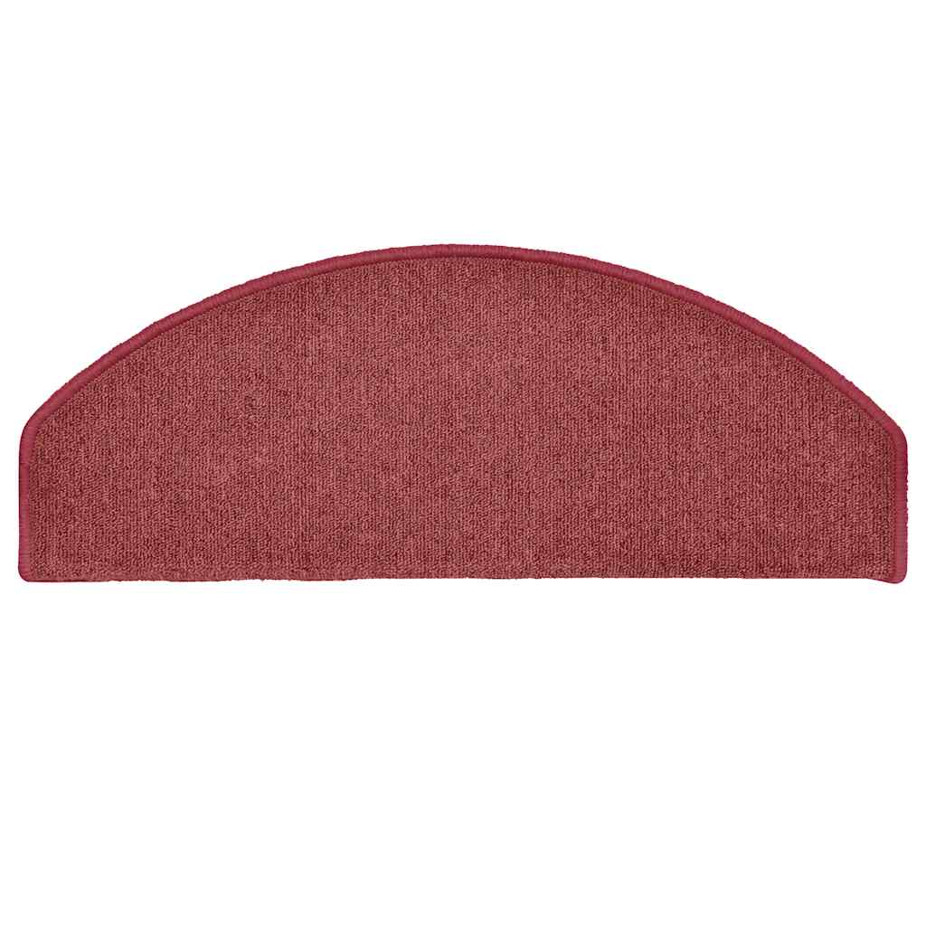 vidaXL Maty na schody 30 szt. 65x24x4 cm Bordeaux Półokrągłe Duże