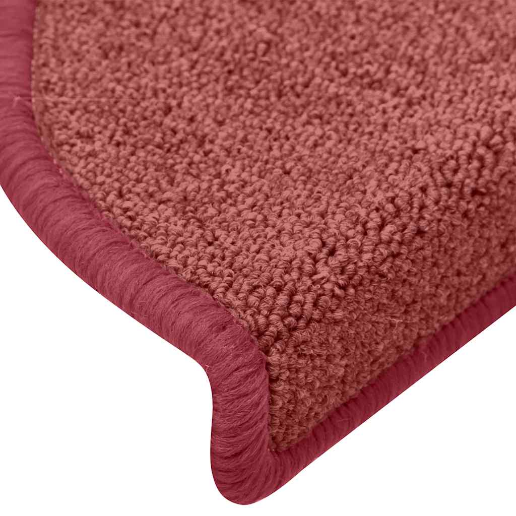 vidaXL Maty na schody 30 szt. 65x24x4 cm Bordeaux Półokrągłe Duże