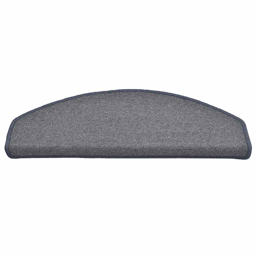 vidaXL Maty na schody 30 szt. 65x24x4 cm Jasnoszare i niebieskie, półokrągłe, duże