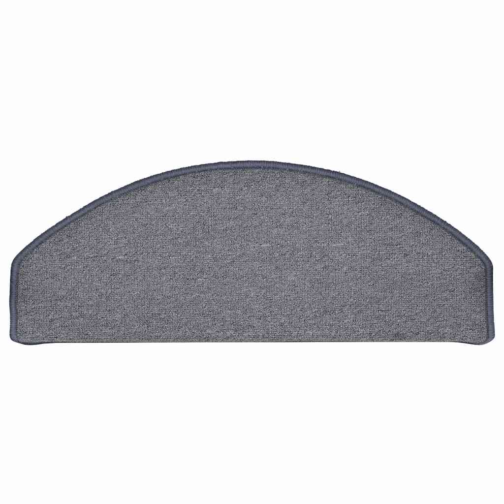 vidaXL Maty na schody 30 szt. 65x24x4 cm Jasnoszare i niebieskie, półokrągłe, duże