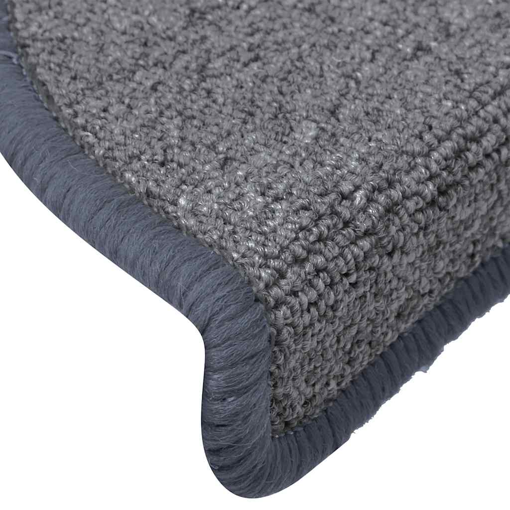 vidaXL Maty na schody 30 szt. 65x24x4 cm Jasnoszare i niebieskie, półokrągłe, duże