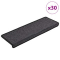 vidaXL Maty na schody 30 szt. 65x21x4 cm Antracytowe, prostokątne krawędzie