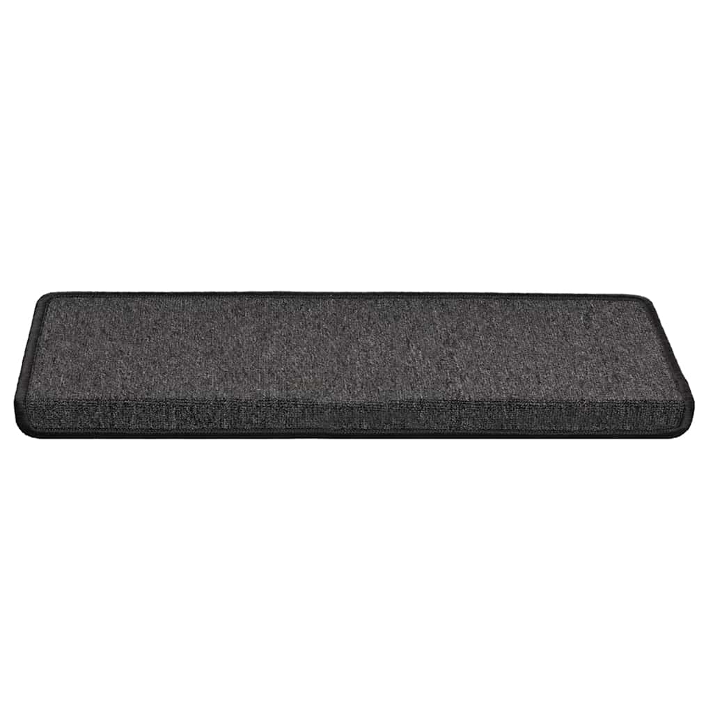 vidaXL Maty na schody 30 szt. 65x21x4 cm Antracytowe, prostokątne krawędzie