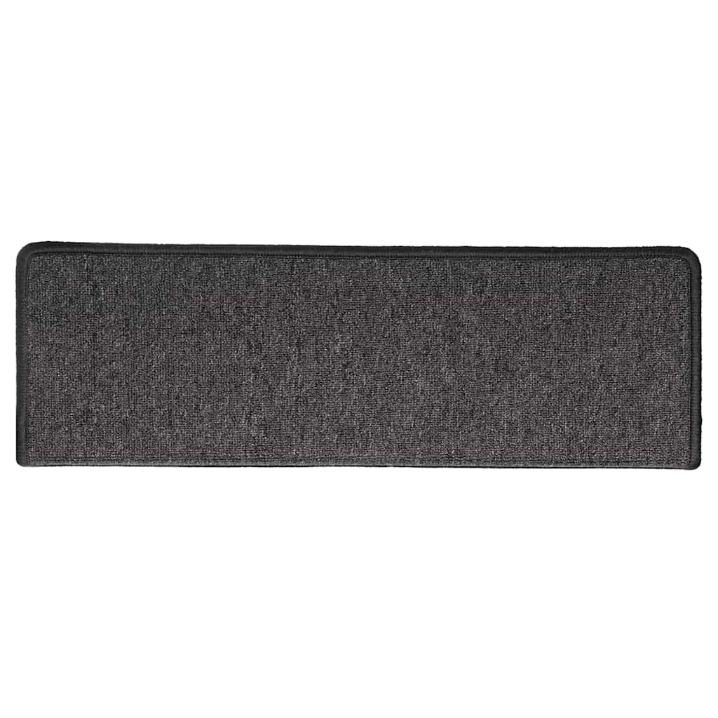 vidaXL Maty na schody 30 szt. 65x21x4 cm Antracytowe, prostokątne krawędzie