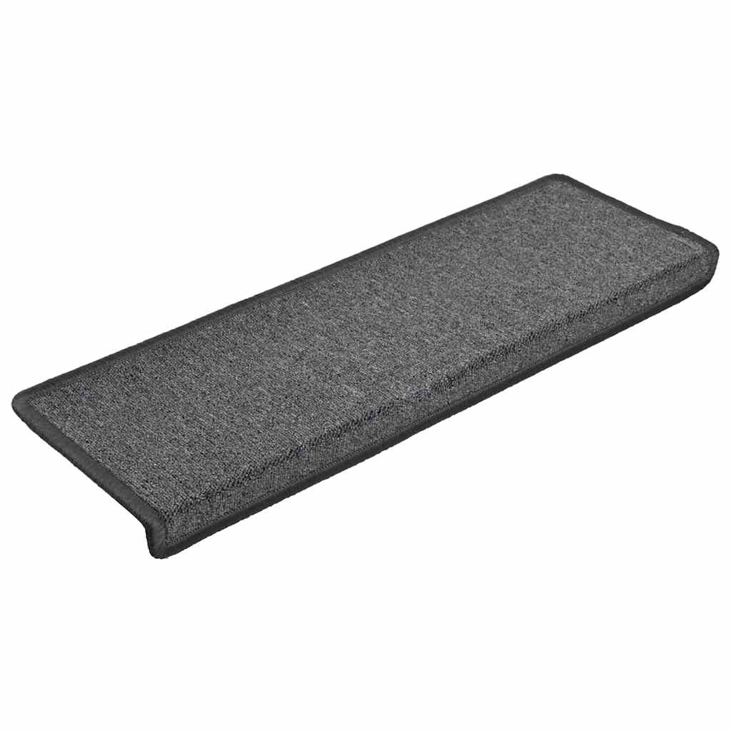 vidaXL Maty na schody 30 szt. 65x21x4 cm Ciemnoszary prostokątny brzeg