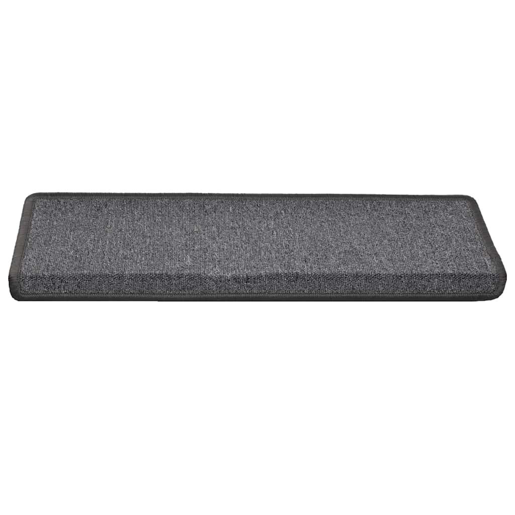 vidaXL Maty na schody 30 szt. 65x21x4 cm Ciemnoszary prostokątny brzeg