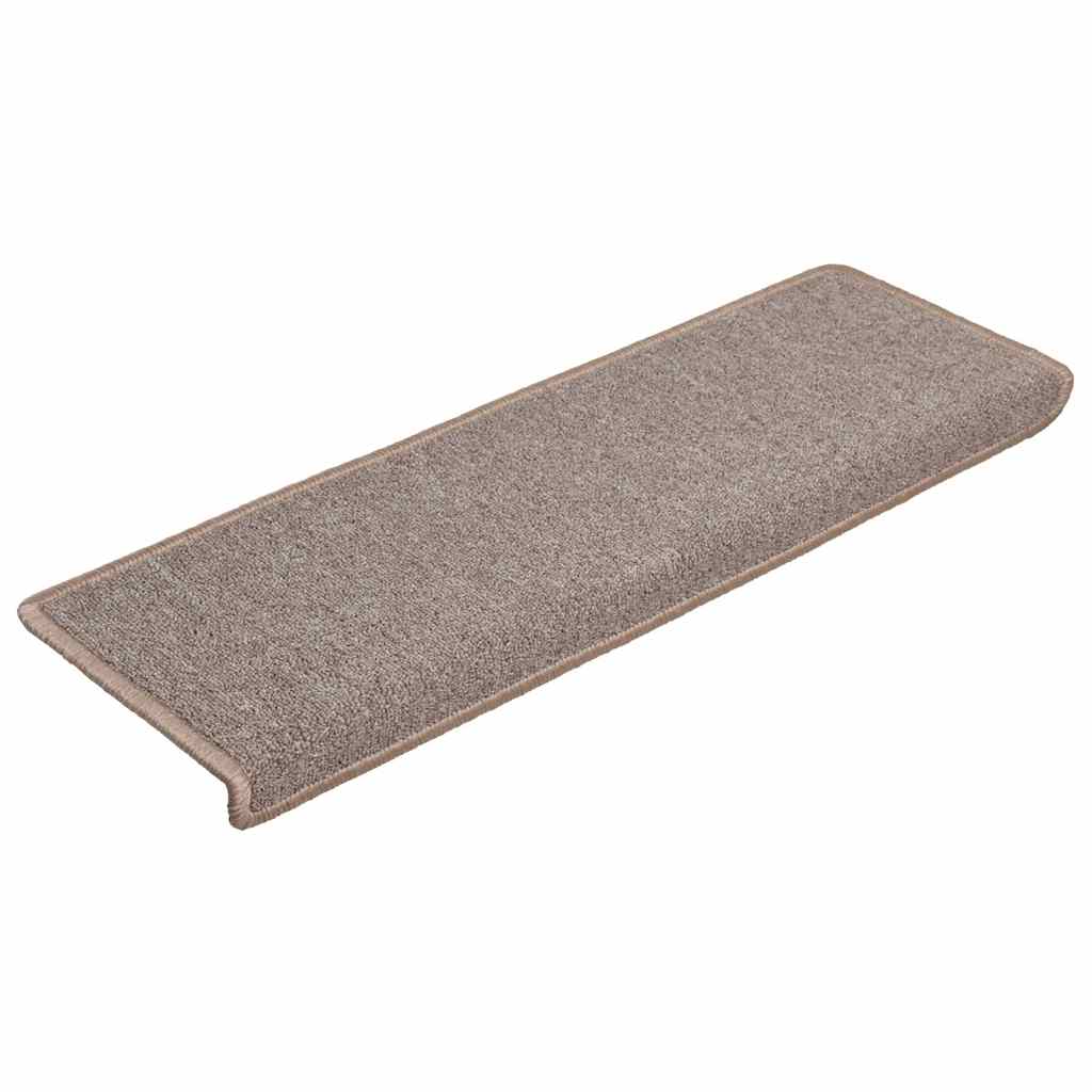 vidaXL Maty na schody 30 szt. 65x21x4 cm Jasnobrązowe, prostokątne krawędzie