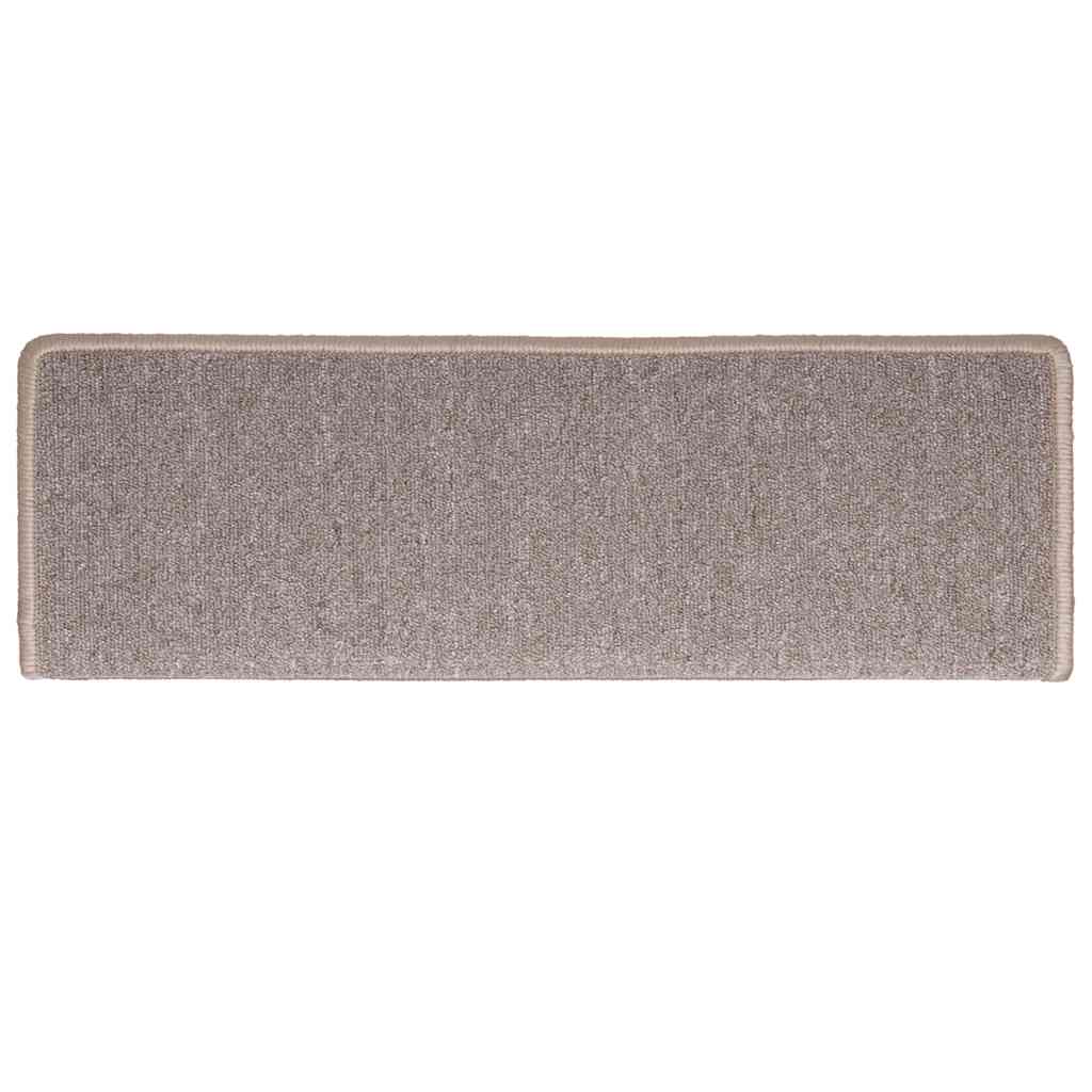vidaXL Maty na schody 30 szt. 65x21x4 cm Jasnobrązowe, prostokątne krawędzie
