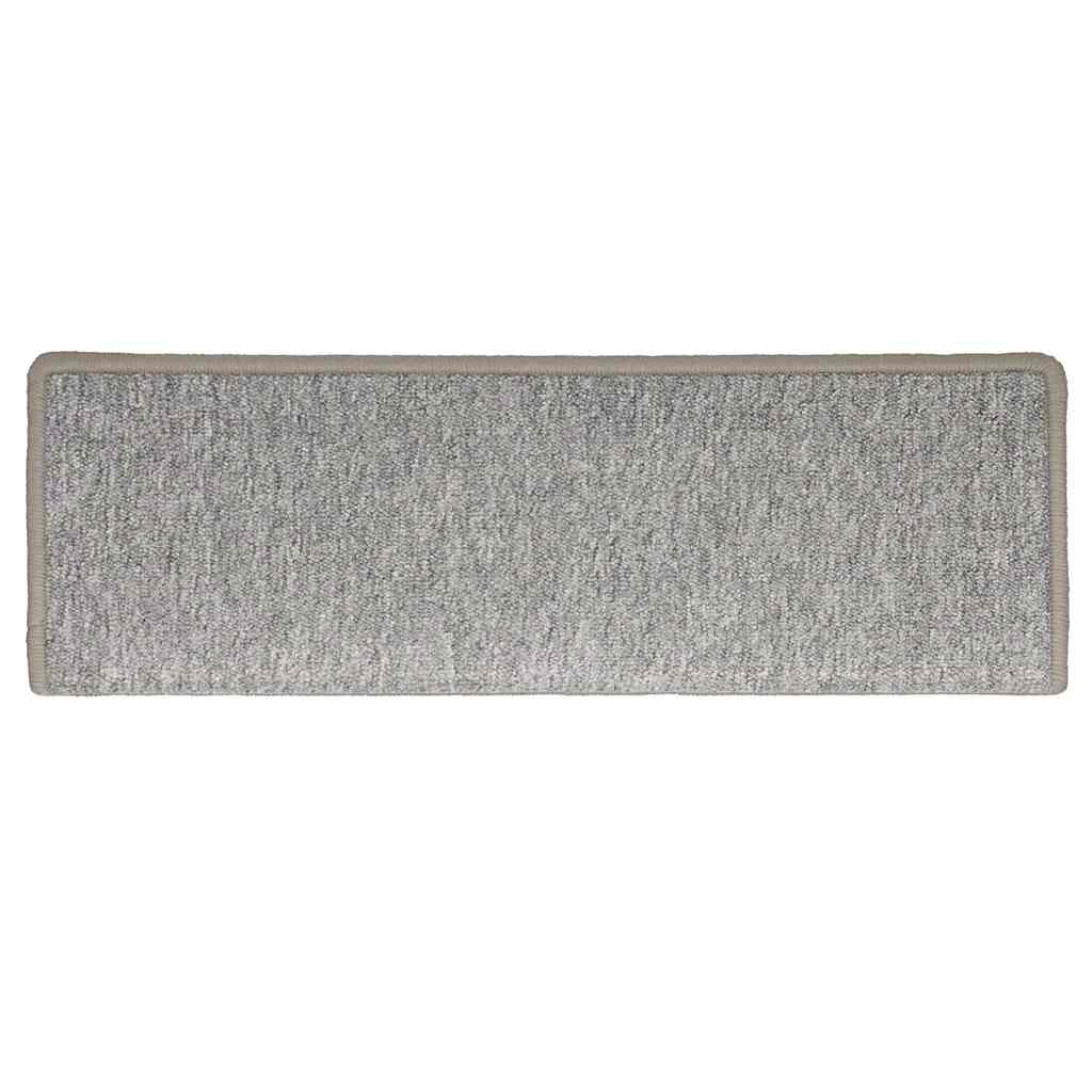 vidaXL Maty na schody 30 szt. 65x21x4 cm Jasnoszary prostokątny brzeg