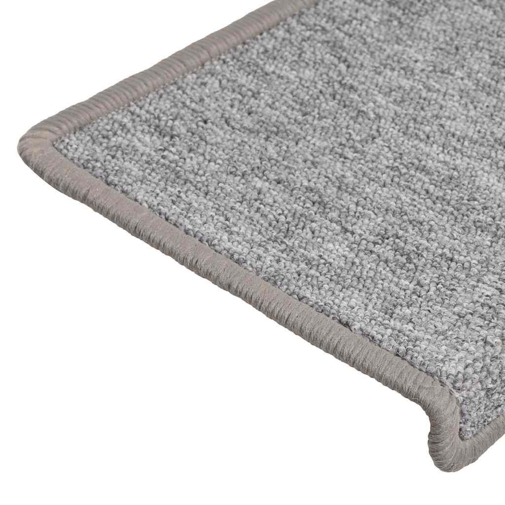 vidaXL Maty na schody 30 szt. 65x21x4 cm Jasnoszary prostokątny brzeg