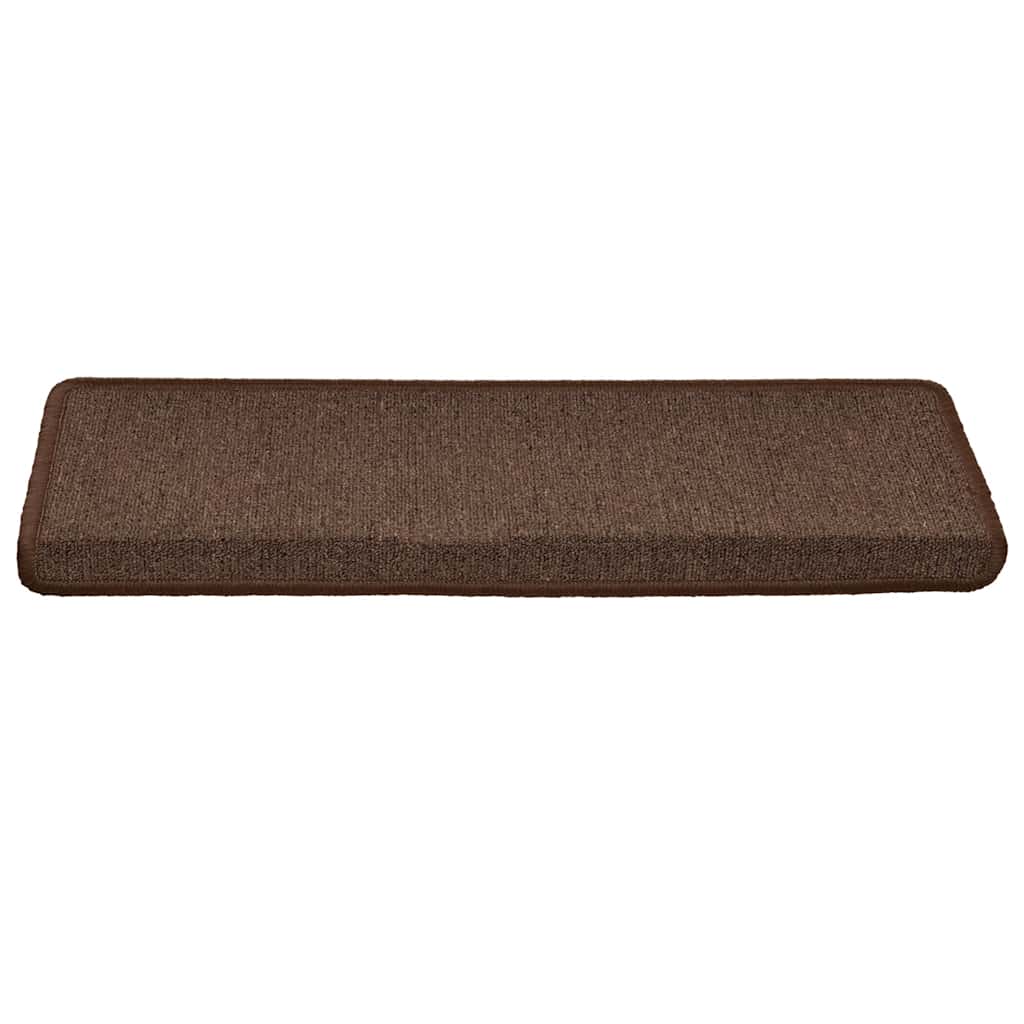 vidaXL Maty na schody 30 szt. 65x21x4 cm Brąz kawowy, prostokątna krawędź