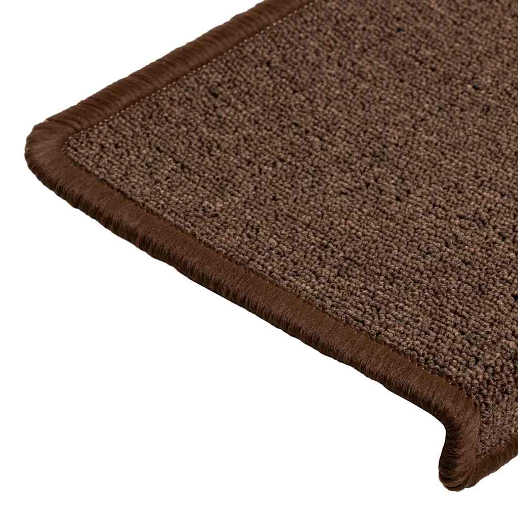 vidaXL Maty na schody 30 szt. 65x21x4 cm Brąz kawowy, prostokątna krawędź