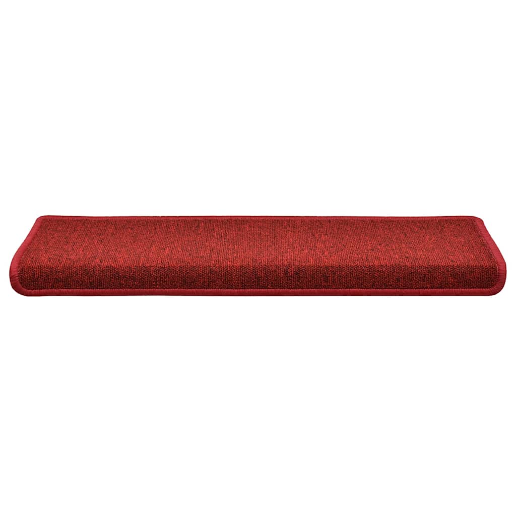 vidaXL Maty na schody 30 szt. 65x21x4 cm Czerwone prostokątne krawędzie