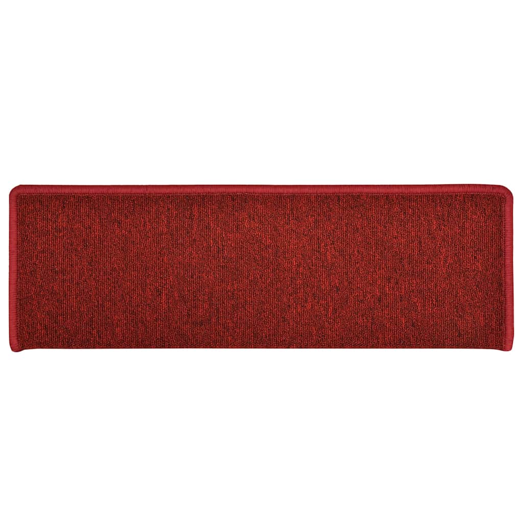 vidaXL Maty na schody 30 szt. 65x21x4 cm Czerwone prostokątne krawędzie