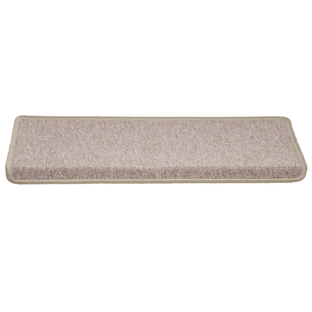 vidaXL Maty na schody 30 szt. 65x21x4 cm Taupe Rectangular Edge