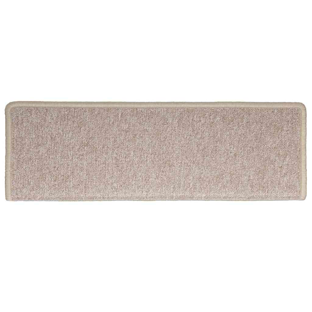 vidaXL Maty na schody 30 szt. 65x21x4 cm Taupe Rectangular Edge
