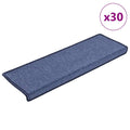vidaXL Maty na schody 30 szt. 65x21x4 cm Niebieskie prostokątne krawędzie