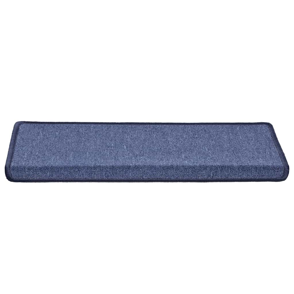 vidaXL Maty na schody 30 szt. 65x21x4 cm Niebieskie prostokątne krawędzie