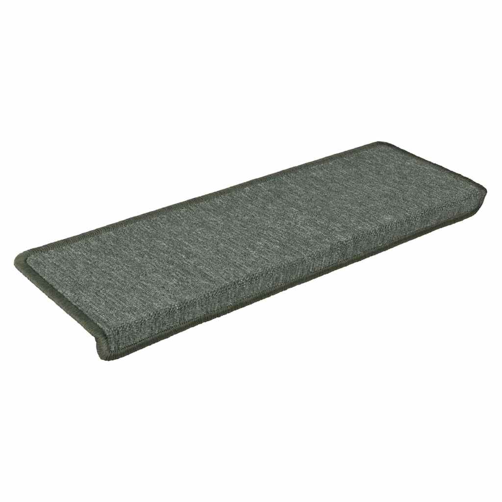 vidaXL Maty na schody 30 szt. 65x21x4 cm Ciemnozielone, prostokątne krawędzie