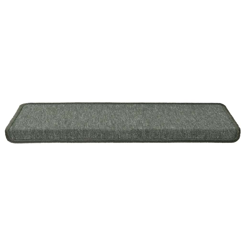 vidaXL Maty na schody 30 szt. 65x21x4 cm Ciemnozielone, prostokątne krawędzie
