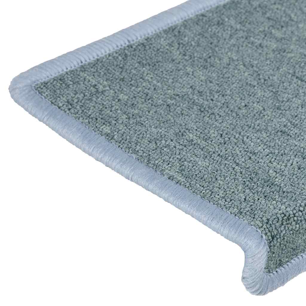 vidaXL Maty na schody 30 szt. 65x21x4 cm, kolor morski, prostokątna krawędź