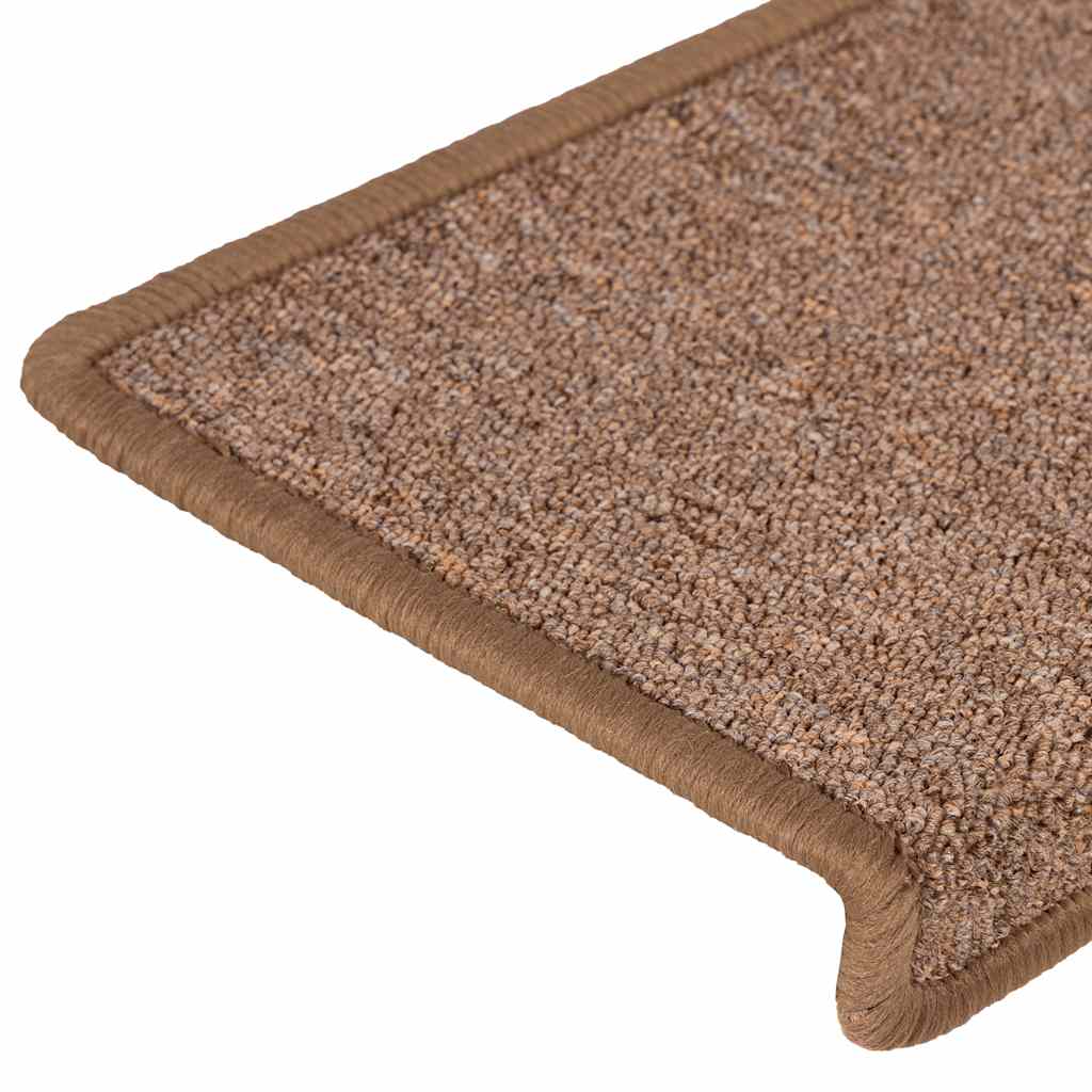 vidaXL Maty na schody 30 szt. 65x21x4 cm Brązowe prostokątne krawędzie