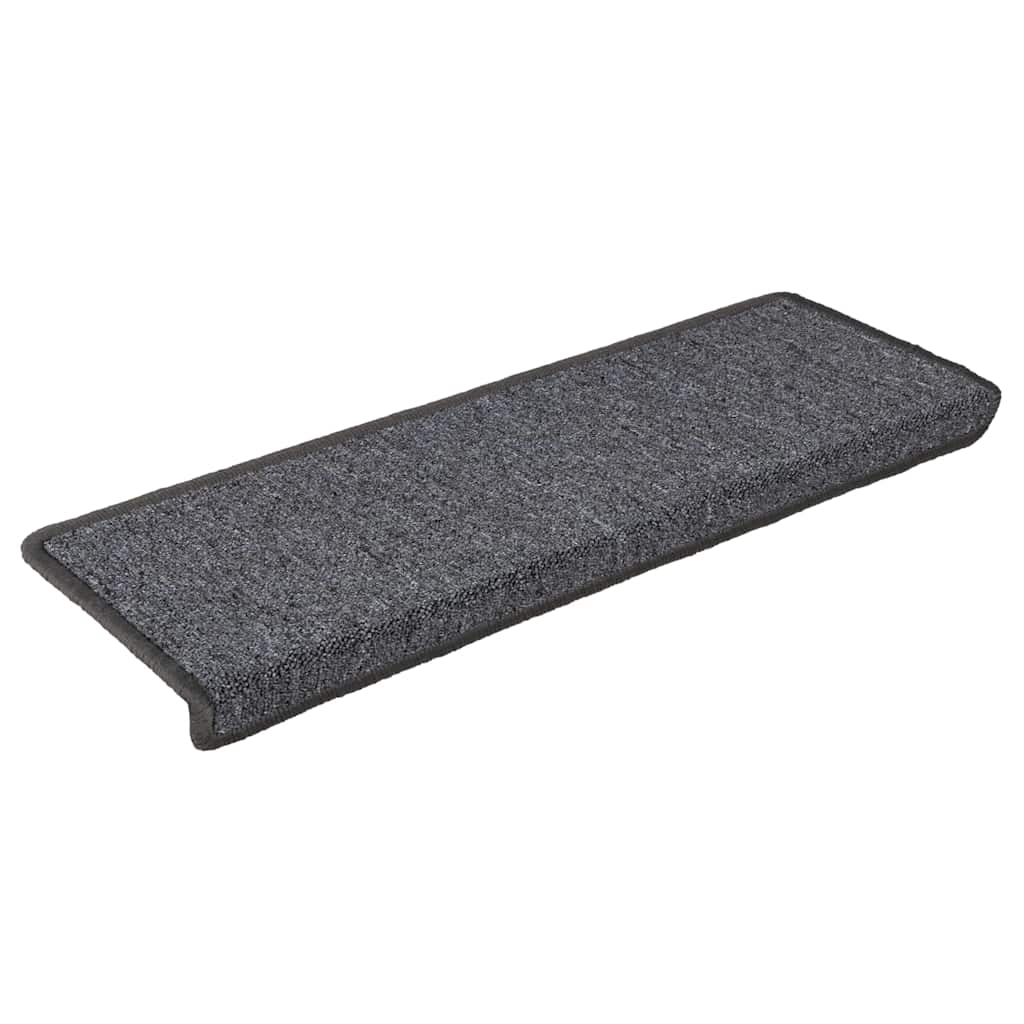vidaXL Maty na schody 30 szt. 65x21x4 cm Ciemnoszary prostokątny brzeg