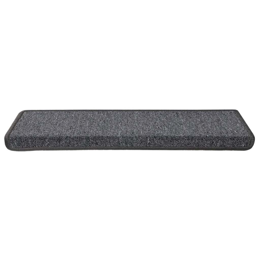 vidaXL Maty na schody 30 szt. 65x21x4 cm Ciemnoszary prostokątny brzeg