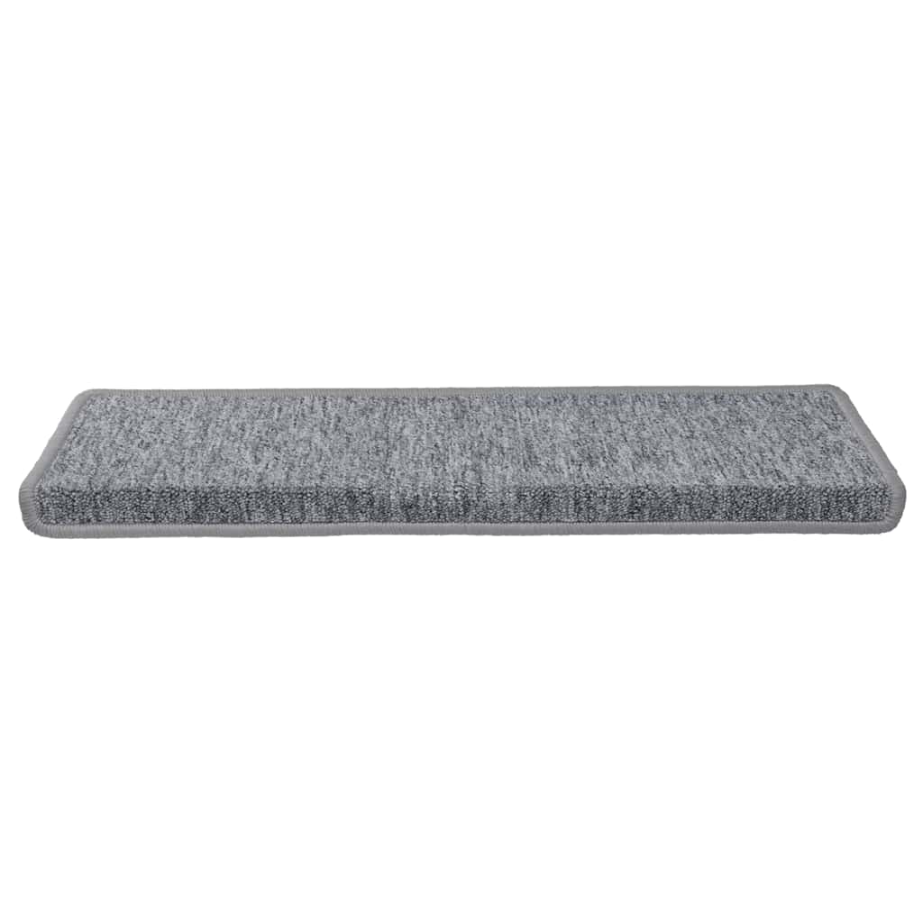 vidaXL Maty na schody 30 szt. 65x21x4 cm Jasnoszary prostokątny brzeg