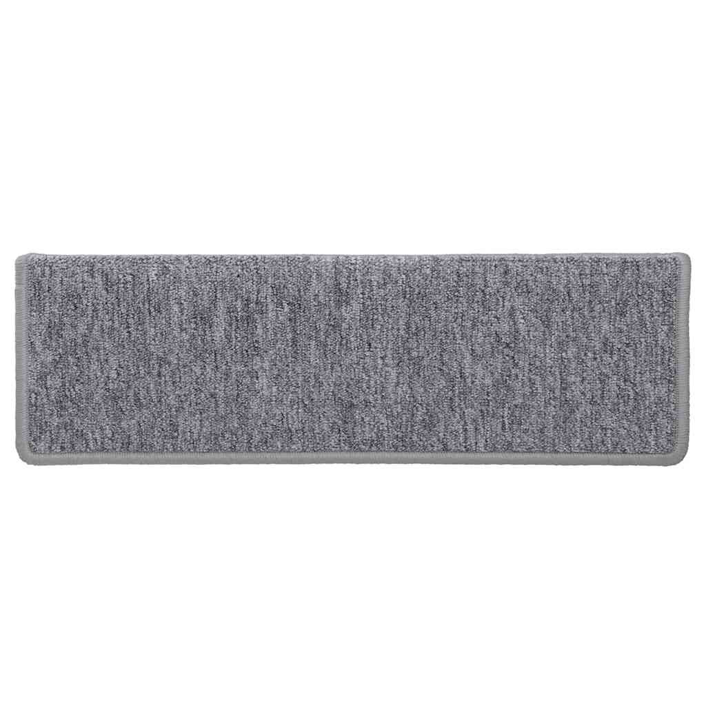 vidaXL Maty na schody 30 szt. 65x21x4 cm Jasnoszary prostokątny brzeg
