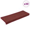 vidaXL Maty na schody 30 szt. 65x21x4 cm Bordeaux Rectangular Edge