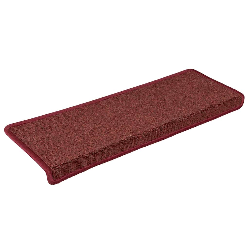 vidaXL Maty na schody 30 szt. 65x21x4 cm Bordeaux Rectangular Edge