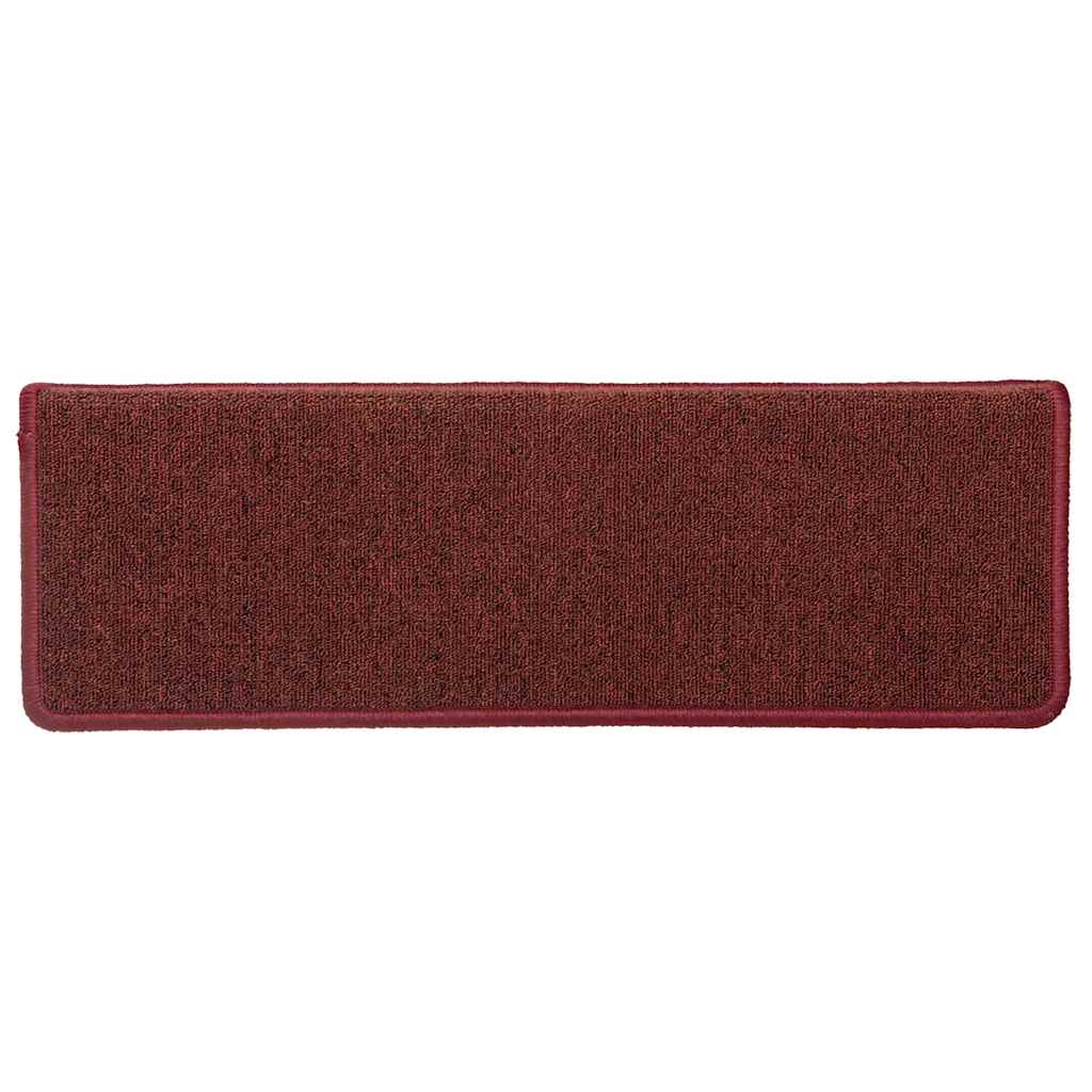 vidaXL Maty na schody 30 szt. 65x21x4 cm Bordeaux Rectangular Edge
