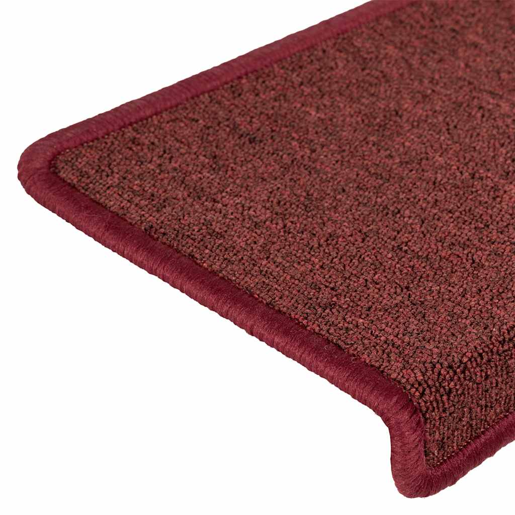 vidaXL Maty na schody 30 szt. 65x21x4 cm Bordeaux Rectangular Edge