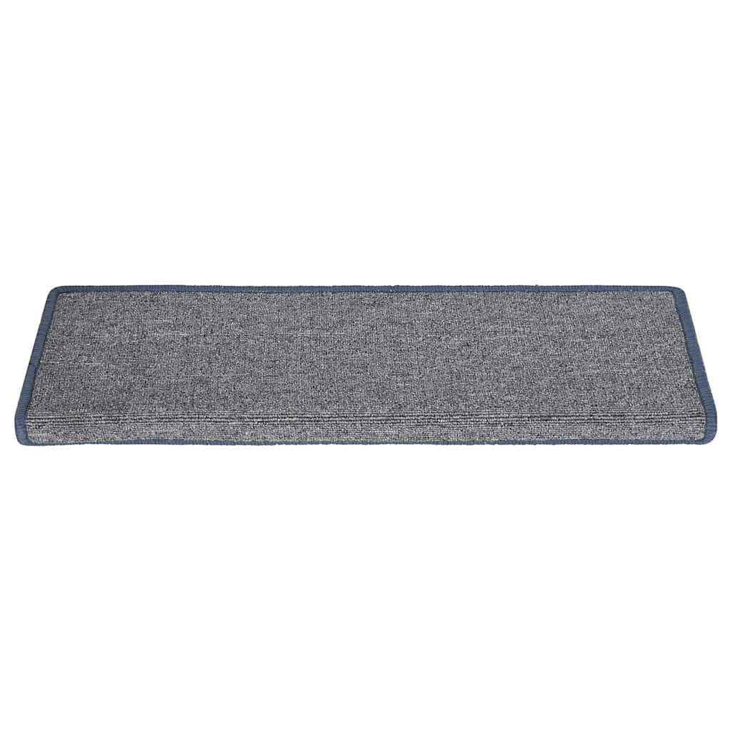 vidaXL Maty na schody 30 szt. 65x21x4 cm, jasnoszare i niebieskie, prostokątne krawędzie