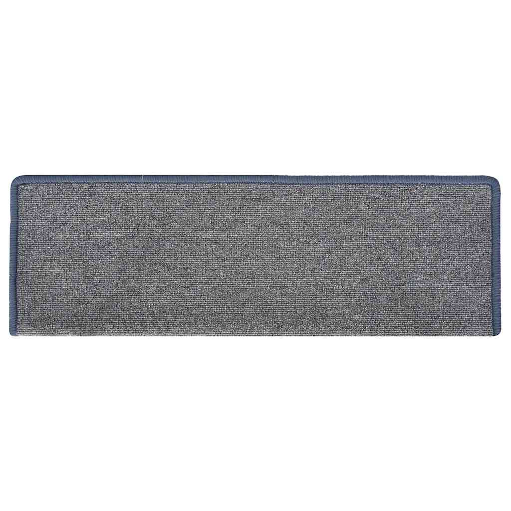 vidaXL Maty na schody 30 szt. 65x21x4 cm, jasnoszare i niebieskie, prostokątne krawędzie