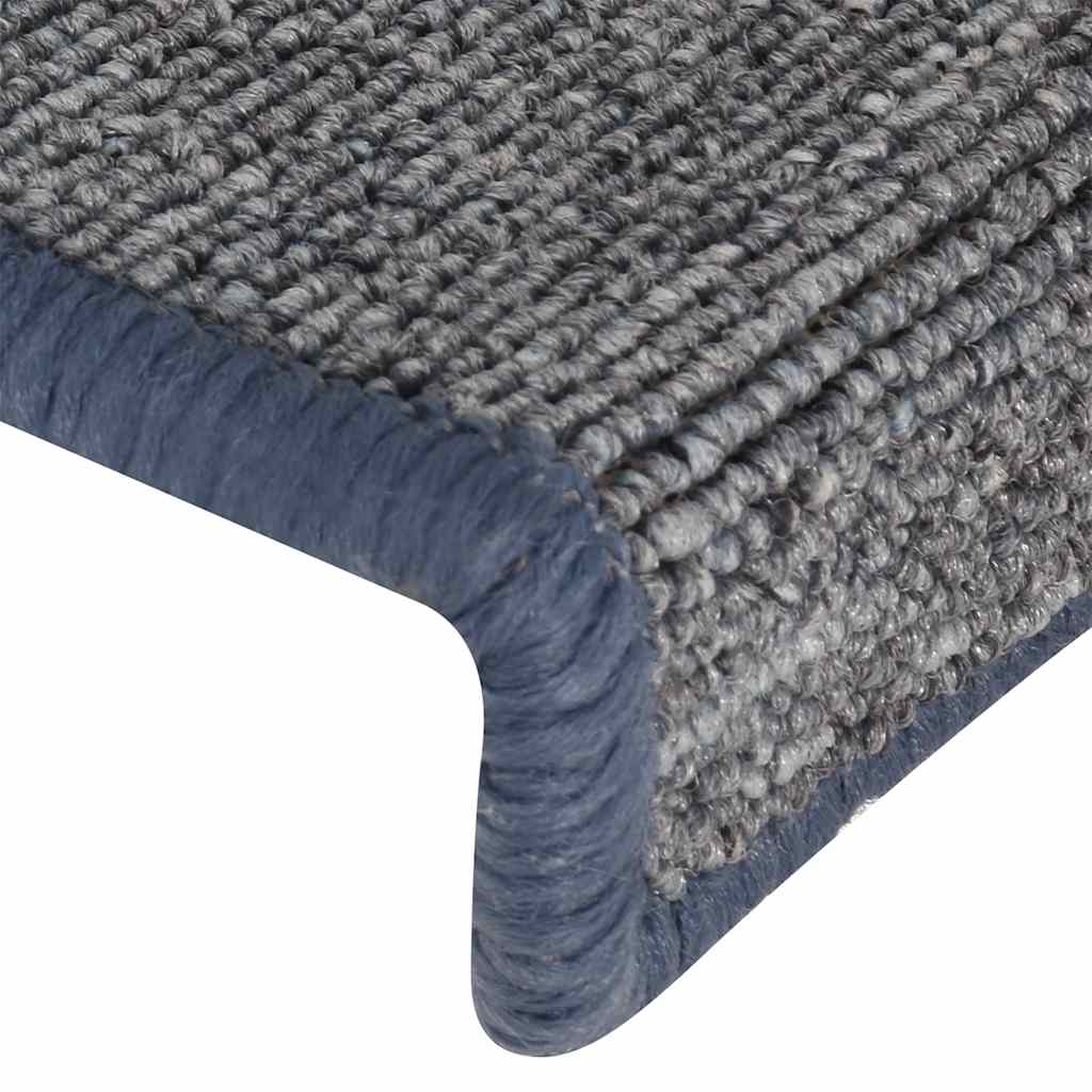 vidaXL Maty na schody 30 szt. 65x21x4 cm, jasnoszare i niebieskie, prostokątne krawędzie