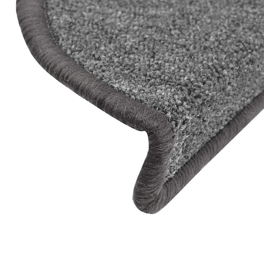 vidaXL Maty na schody 20 szt. 56x17x3 cm Ciemnoszary Półokrągły