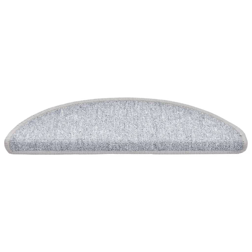 vidaXL Maty na schody 20 szt. 56x17x3 cm Jasnoszare półokrągłe