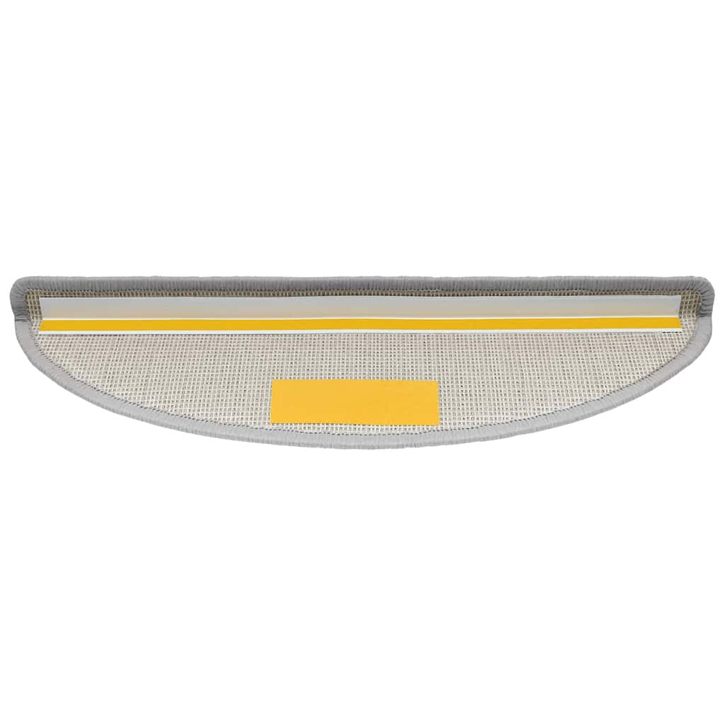 vidaXL Maty na schody 20 szt. 56x17x3 cm Jasnoszare półokrągłe